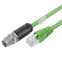 Binder 79 9723 100 08 M12 Sensorkabel | 8-Polige Afgeschermde| X-Code | Male - RJ45 | 10 meter
