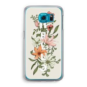 Hello bloemen: Samsung Galaxy S6 Transparant Hoesje