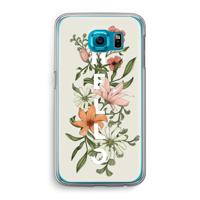 Hello bloemen: Samsung Galaxy S6 Transparant Hoesje - thumbnail