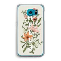 Hello bloemen: Samsung Galaxy S6 Transparant Hoesje