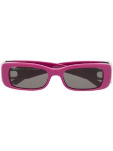 Balenciaga Eyewear lunettes de soleil carrées à ornements en cristal - Violet