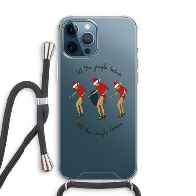 Jingle Ladies: iPhone 12 Pro Transparant Hoesje met koord