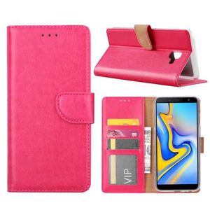 Samsung Galaxy J6 Plus (2018) Hoesje Roze met Pasjeshouder