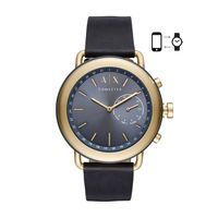 Horlogeband Armani Exchange AXT1023 Leder Blauw 22mm
