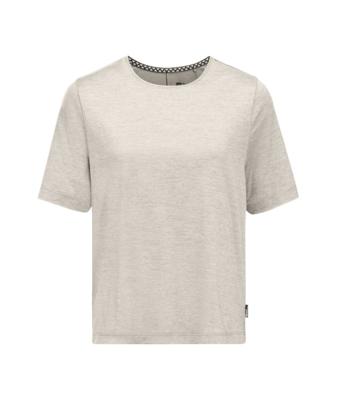 Jack wolfskin Travel T-shirt Dames Cotton White Heather M