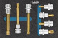 HAZET Dopsleutelbitset 163-460/7 - 3/8 inch (10 mm) vierkant hol - Binnenveeltandprofiel XZN - 7-delig - M5 - M10