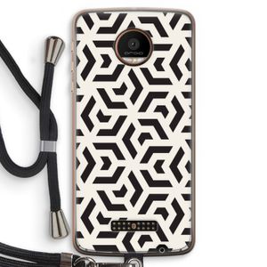 Crazy pattern: Motorola Moto Z Force Transparant Hoesje met koord