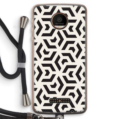 Crazy pattern: Motorola Moto Z Force Transparant Hoesje met koord