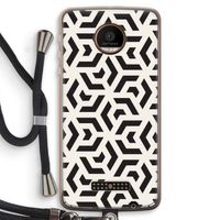 Crazy pattern: Motorola Moto Z Force Transparant Hoesje met koord