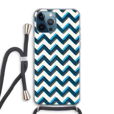 Onderbroken lijn: iPhone 12 Pro Max Transparant Hoesje met koord