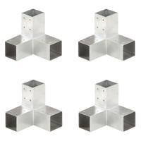 VidaXL Paalverbindingen 4 st y-vorm 71x71 mm gegalvaniseerd metaal VidaXL Paalverbindingen 4 st y-vorm 71x71 mm gegalvaniseerd metaal