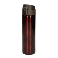RVS thermosfles - isoleerfles - voor onderweg - 450 ml - bruin - Thermoflessen