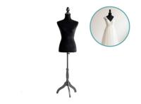 Lowander Dames Paspop - Etalagepop - Verstelbaar 134 tot 170 cm - Zwart