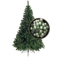 Bellatio Decorations kunst kerstboom 120 cm met kerstballen mintgroen