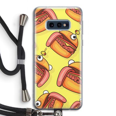 Hamburger: Samsung Galaxy S10e Transparant Hoesje met koord