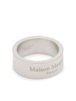 Maison Margiela bague à logo gravé - Argent