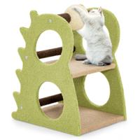 2-Traps Moderne Krabpaal voor Huiskatten Schattige Dinosaurussvormige Katten Toren Groen