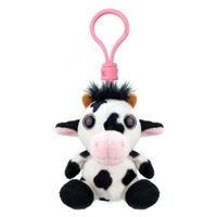 Pluche koeien sleutelhanger 9 cm   -