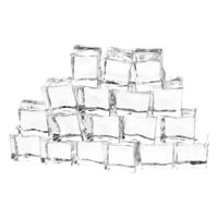 Decoris ijsblokjes - 20x stuks - transparant - kunststof - 2,5 cm - decoratie - winter themafeest