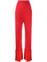 Stella McCartney pantalon en maille nervurée - Rouge - thumbnail