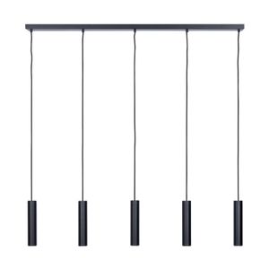 ZTaHL Hanglamp Salerno 5 lichts L 120 cm zwart