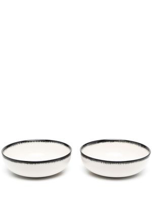 Ann Demeulemeester X Serax lot de deux assiettes creuses - Blanc