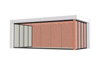 Buitenverblijf Verona 625x335 cm - Plat dak model links - combinatie 1- Plat dak- Onbehandeld lariks Douglas hout- Trendhout Buitenverblijf Verona 625x335 cm - Plat dak model links - combinatie 1- Plat dak- Onbehandeld lariks Douglas hout- Trendhout