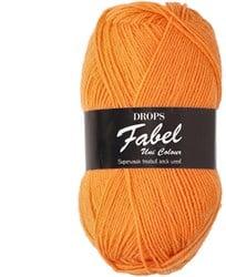 Drops Fabel Uni Colour 119 Electric Orange