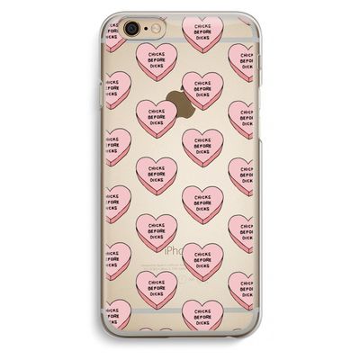 Chicks before dicks: iPhone 6 / 6S Transparant Hoesje