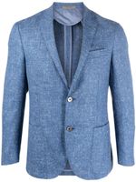 Corneliani blazer en laine à simple boutonnage - Bleu