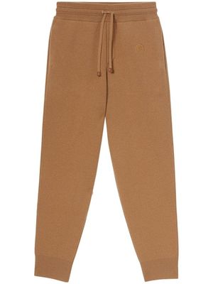 Burberry pantalon de jogging à logo - Marron
