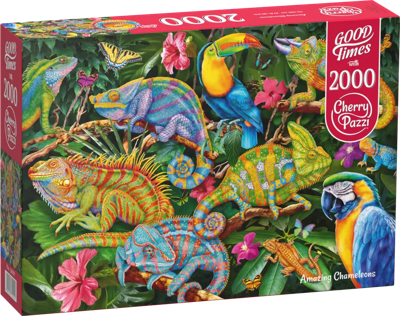 Amazing Chameleons Puzzel 2000 Stukjes Amazing Chameleons Puzzel 2000 Stukjes