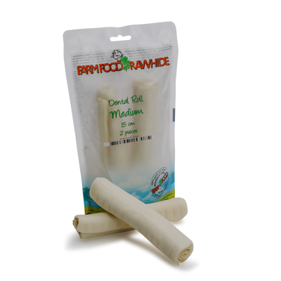 Farm Food Rawhide Dental Roll M hondensnack 15cm - 2 stuks