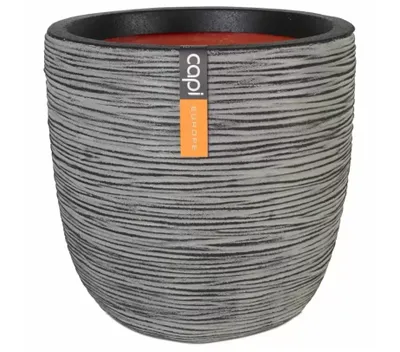 Capi Pot Bol Rib NL 43x41 cm - Antraciet