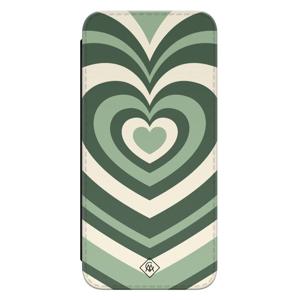 Samsung Galaxy A14 flipcase - Hart swirl groen