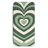 Samsung Galaxy A14 flipcase - Hart swirl groen