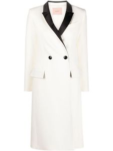 TWINSET blazer croisé à revers contrastants - Blanc