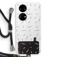 Hipster stripes: Huawei P50 Transparant Hoesje met koord