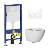 Geberit UP100 toiletset met Saniclear Jama Compact randloos toilet en softclose zitting - thumbnail