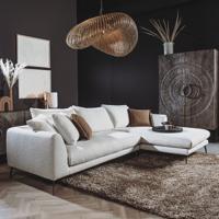 Tower Living 2,5-zits Loungebank 'Nottingham' Bouclé, Rechts, kleur Ivory