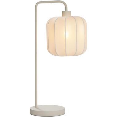 Tafellamp Fenne - beige stof/metaal - E27 - 58x23x20 cm - Leen Bakker