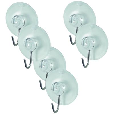 Benson Ophanghaak met zuignap - wit - 12x - kunststof - D45 mm Benson Ophanghaak met zuignap - wit - 12x - kunststof - D45 mm