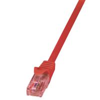 LogiLink CQ2034U RJ45 Netwerkkabel, patchkabel CAT 6 U/UTP 1.00 m Rood Vlambestendig, Snagless 1 stuk(s)