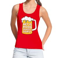 Rood Het is rood en heeft dorst tanktop / mouwloos shirt dames - thumbnail