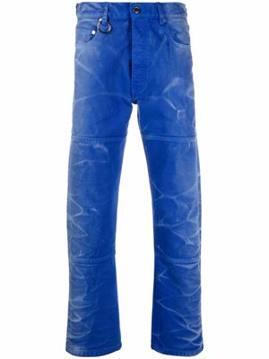 Études Studio jean droit à effet délavé - Bleu
