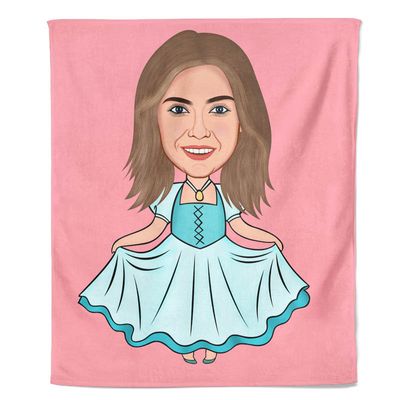 Cartoon Fleecedeken Princes - Pillow Buddies