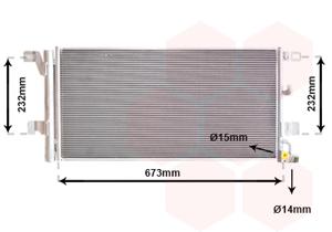 Condensor, airconditioning VAN WEZEL, u.a. für Audi