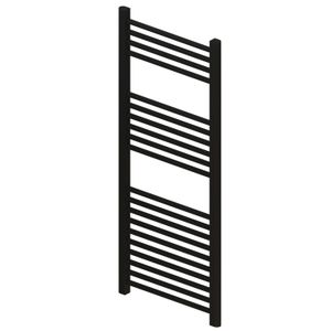 Radiator BWS Wingrave 120x40 cm Mat Zwart Zij-Onderaansluiting (514 Watt)