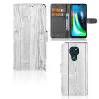 Motorola Moto G9 Play | E7 Plus | Book Style Case | White Wood