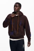 Sweatshirt met drakenkap - BROWN - XL